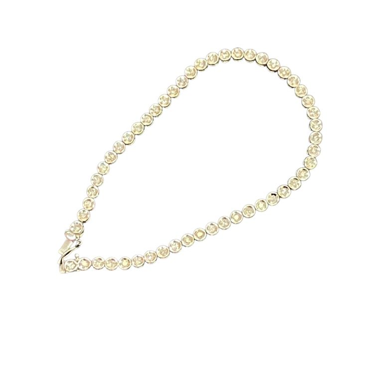 テニスブレスレット K18WG 18金ホワイトゴールド 750