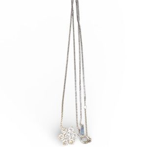 Pt900（プラチナ900）ダイヤモンド付きネックレス