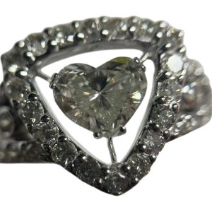 K18WG 18金ホワイトゴールド リング ダイヤ付き