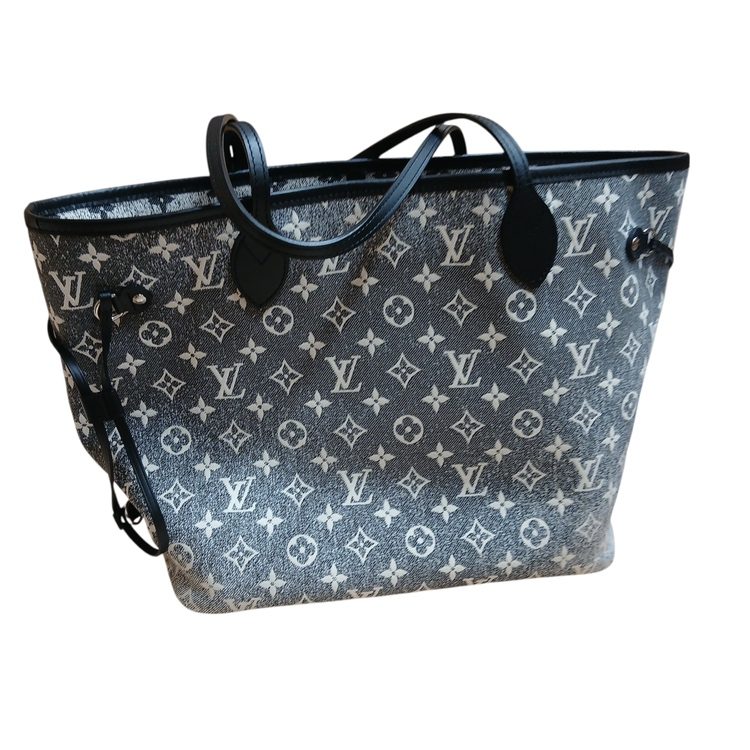 【ジャガードデニム モノグラム】 Louis Vuitton ネヴァーフルMM(M21465)【Bランク】