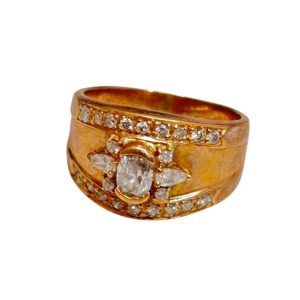 K18　18金　リング　ダイヤモンド付き