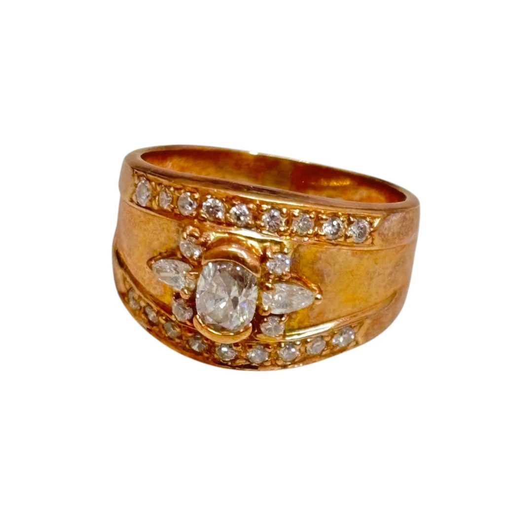 K18　18金　リング　ダイヤモンド付き