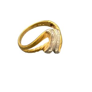 メレダイヤ コンビリング K18 18金 750/Pt900 プラチナ900