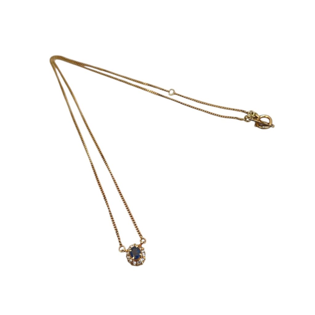 K18 サファイアネックレス　18金