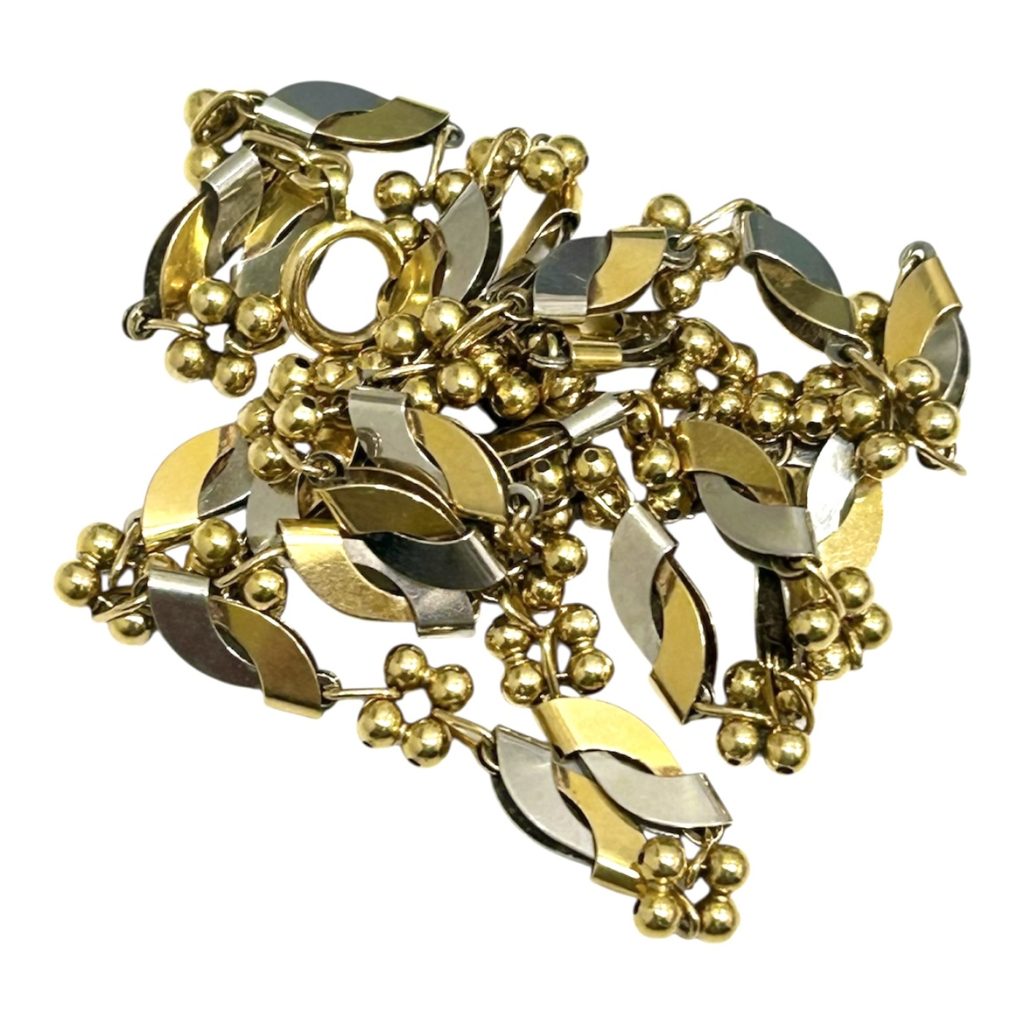 K18／Pt900 コンビ ハーフ ネックレス　札幌市 白石区 菊水