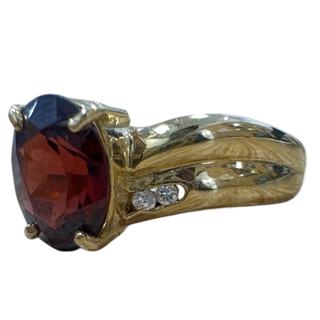 K18 18金　ガーネット リング