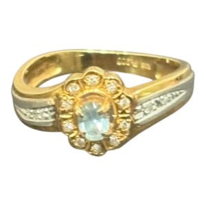 K18×Pt900 コンビ ダイヤモンドリング