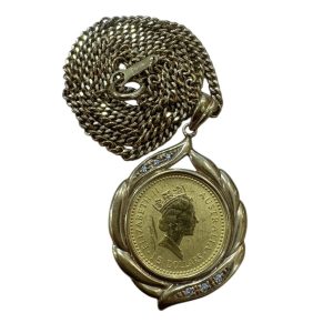 K18 ( 18金 ) ネックレス／ K24 ( 24金 )　コイントップ