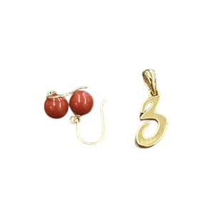 K18 ピアス・トップセット