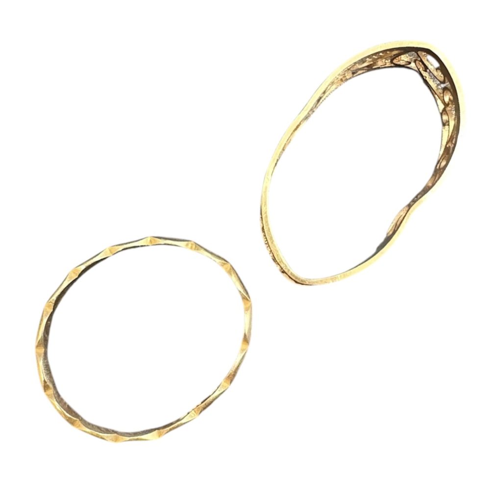 K18 18金 変形  リング