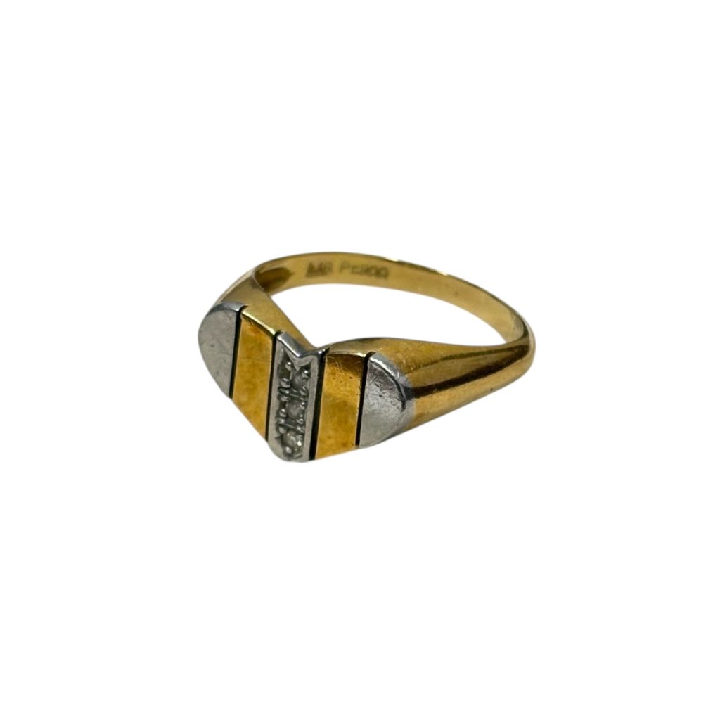 K18(18金)　Pt900(プラチナ900)　コンビネーション　リング