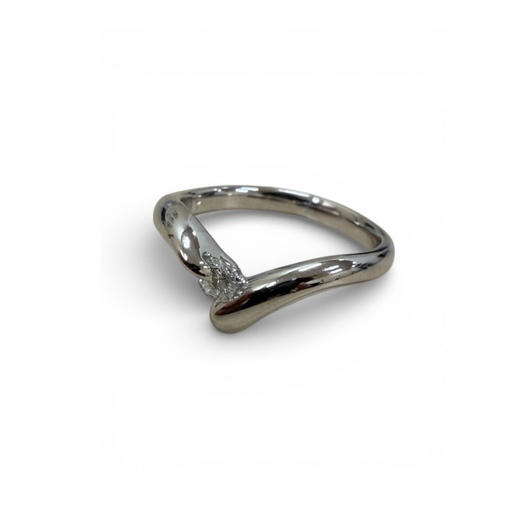 Pt900 プラチナ リング 指輪 石あり