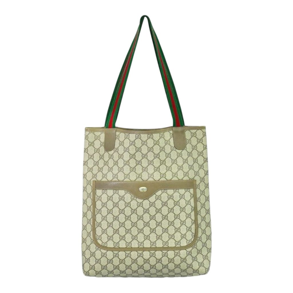 オールドグッチ GGキャンバス シェリーライン トートバッグ