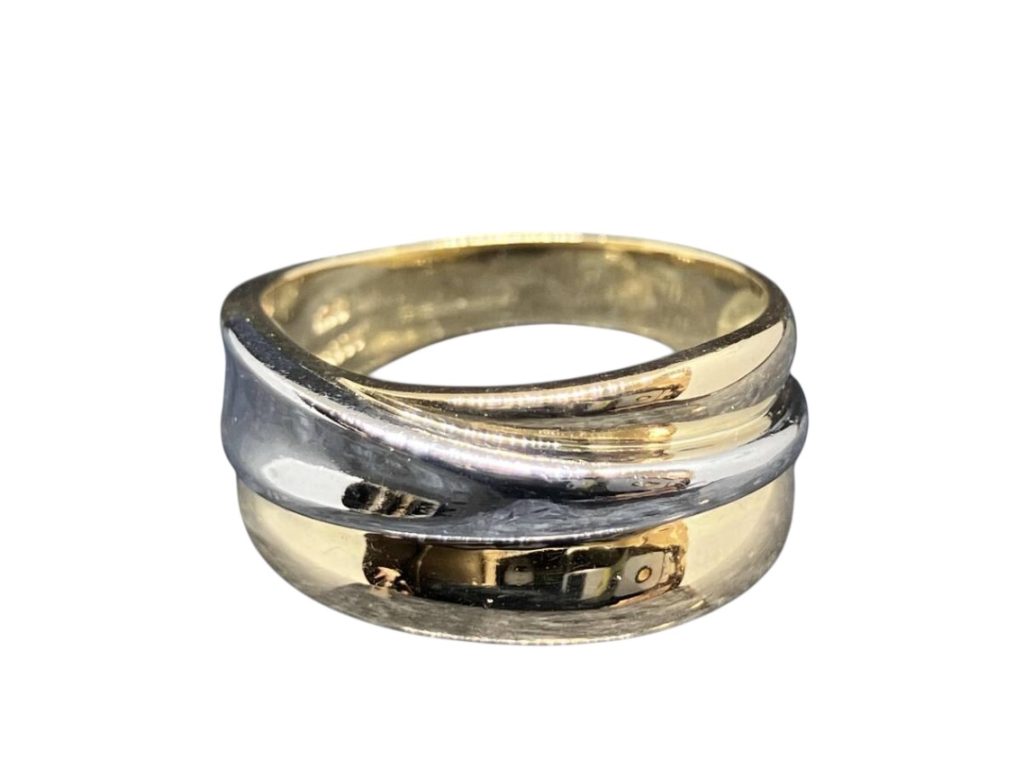 K18 Pt900 コンビ デザインリング