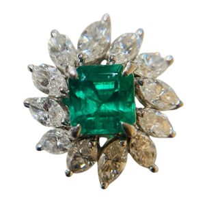 【Pt900(プラチナ900)　リング(指輪)/宝石・エメラルド・ダイヤ・貴金属・アクセサリー・メンズ・レディース】