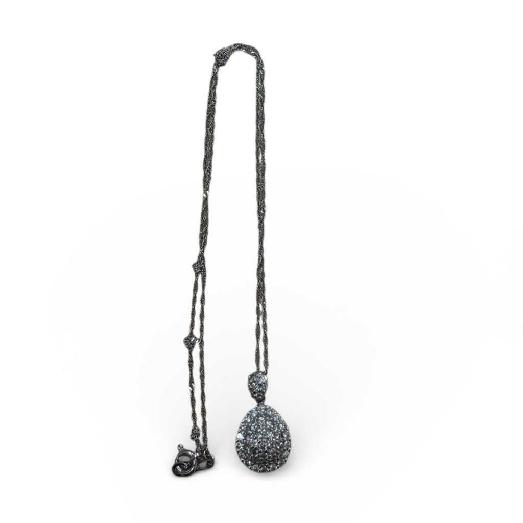 Pt850 プラチナ ネックレス 石あり