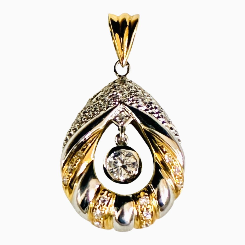 K18/Pt900 ダイヤモンドトップ