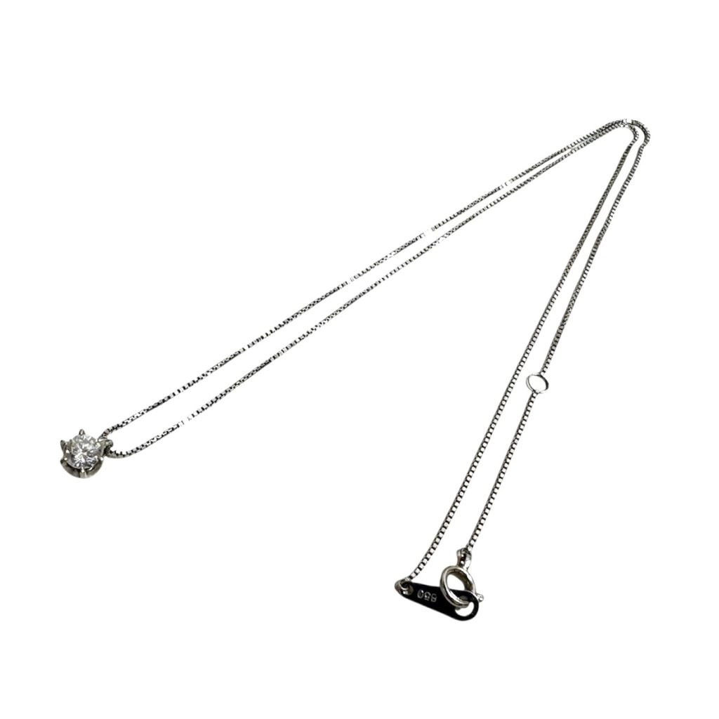 【Pt850 (プラチナ850)】ダイヤモンド  ネックレス