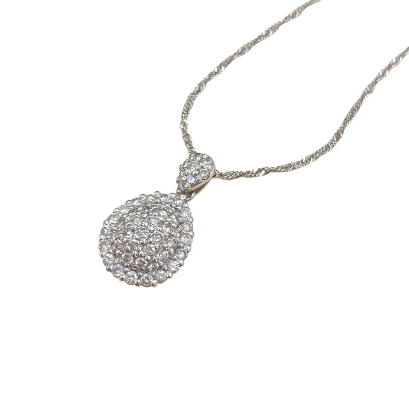 Pt900 メレダイヤモンド トップ ネックレス