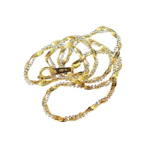 K18/Pt850 ネックレス 石なし ハーフ 18金 プラチナ アクセサリー