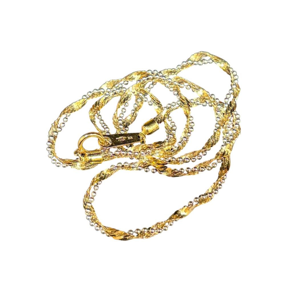 K18/Pt850 ネックレス 石なし ハーフ 18金 プラチナ アクセサリー