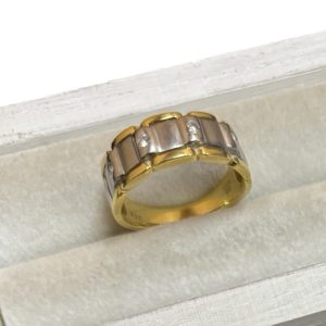 K18 Pt900 18金 金 ゴールド プラチナ コンビ メレダイヤ リング アクセサリー ジュエリー 貴金属