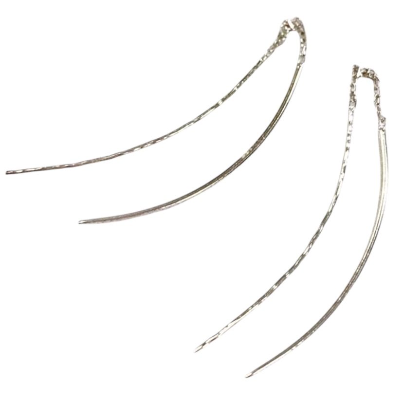 【K14WG(14金)ホワイトゴールド　イヤリング/貴金属・アクセサリー・メンズ・レディース】