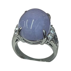 Pt900　プラチナ　ラベンダーヒスイ　リング