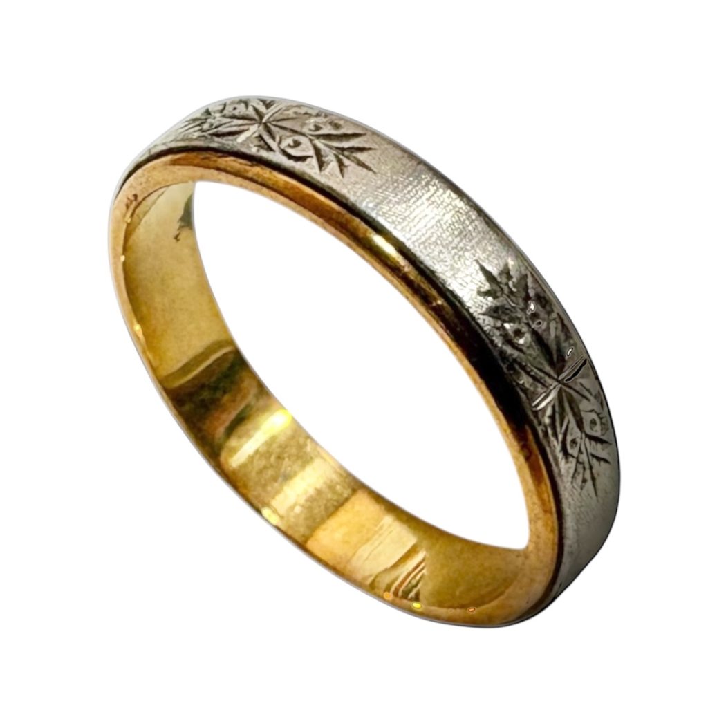 【K18 Pt850 (金 プラチナ)】リング