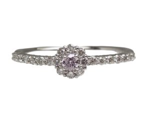 Pt900　プラチナ　天然ピンクダイヤモンド　リング　指輪　希少