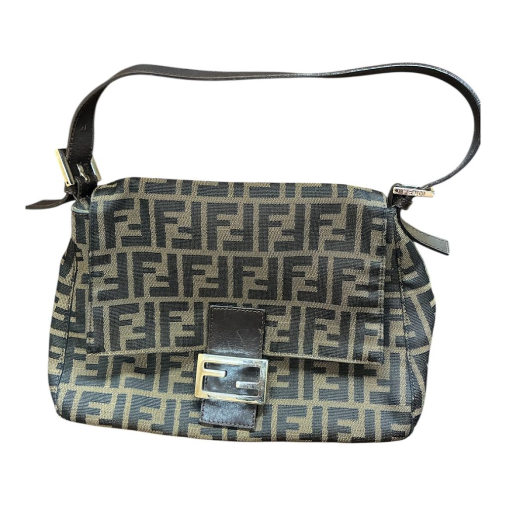 フェンディ ズッカ柄 マンマバケット ショルダーバッグ