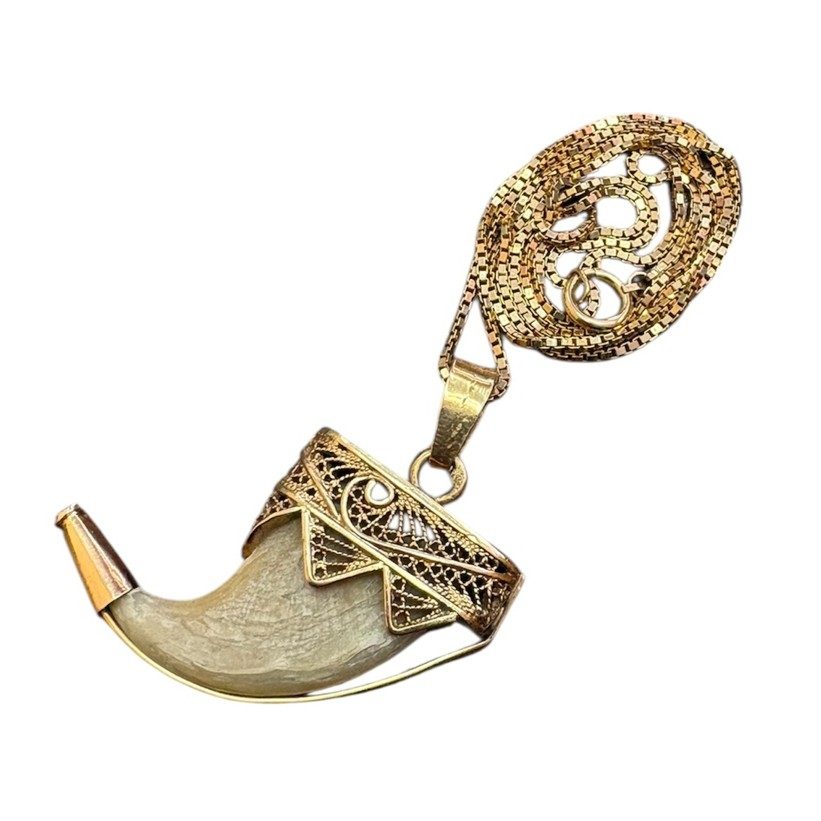 K18 タイガ―クロー デザインネックレス