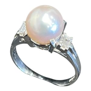 Pt900(プラチナ900)パール付きリング