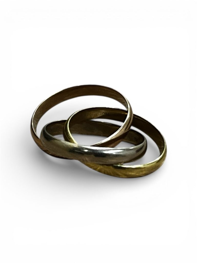 K18 18金 3連リング