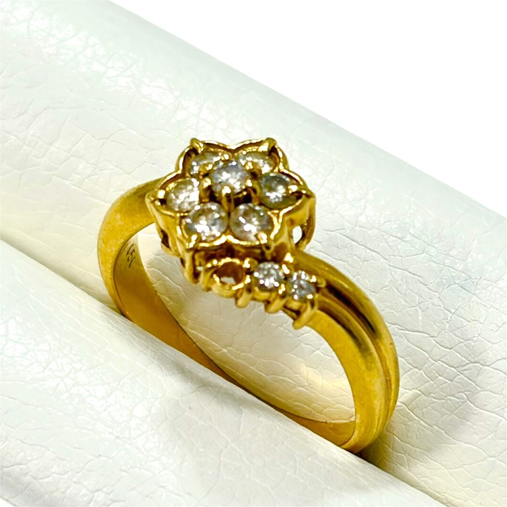 K18 18金 ダイヤモンドリング 指輪