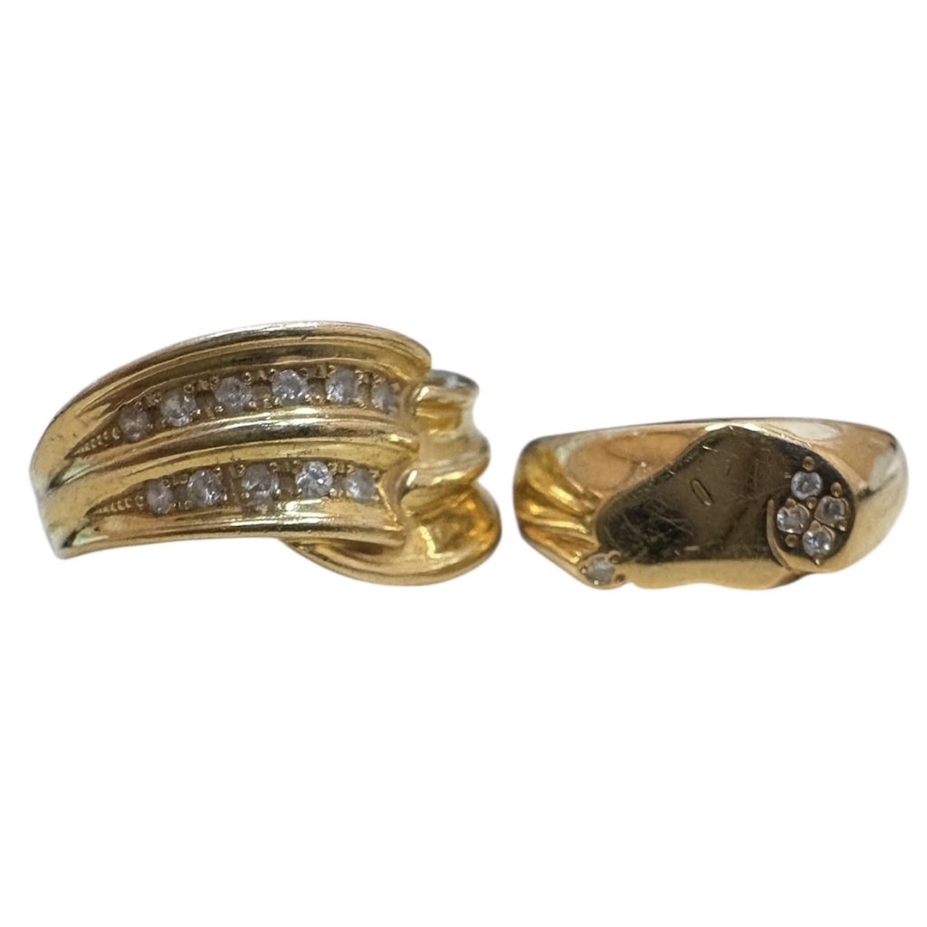 K18（18金）メレダイヤ付き リング