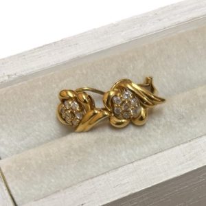 K18 18金 金 ゴールド メレダイヤ イヤリング アクセサリー ジュエリー 貴金属