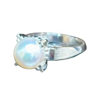 K14WG リング 石あり 14金 ホワイトゴールド アクセサリー