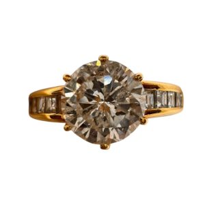 K18 リング ダイヤモンド 1.4ct メレダイヤ 0.4ct 18金