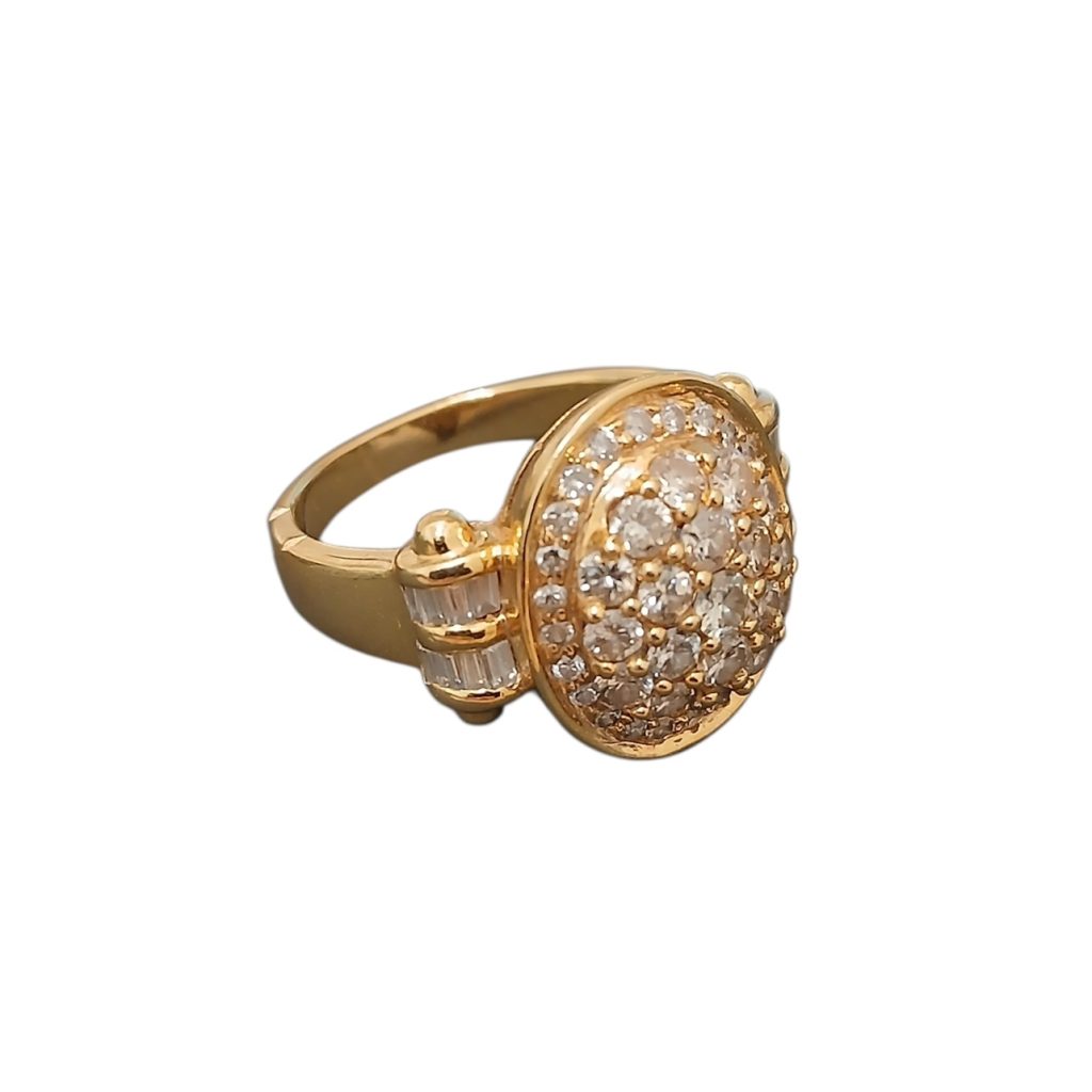 K18 18金 ダイヤ付きリング