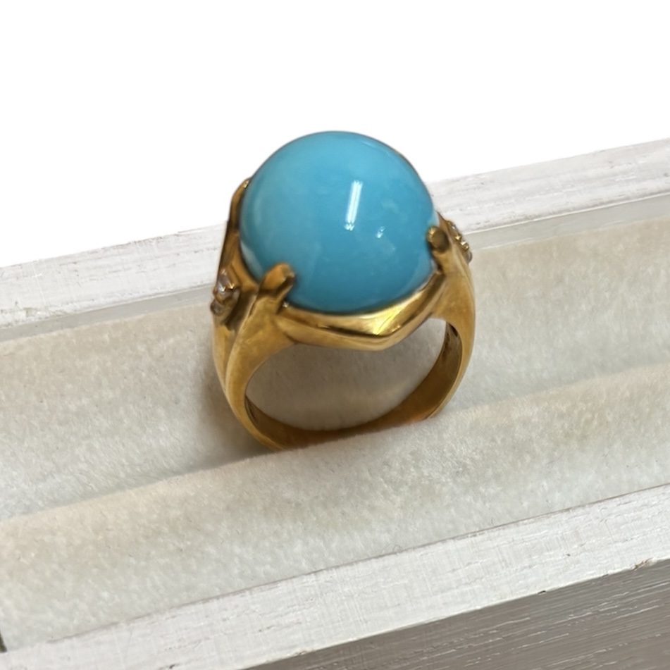 K18 18金 金 ゴールド ターコイズ リング アクセサリー ジュエリー 貴金属