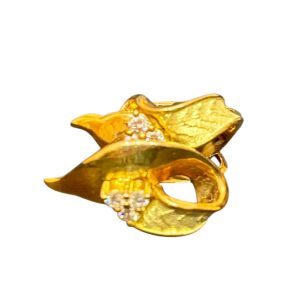 K18 イヤリング メレダイヤ付き 石あり 18金 アクセサリー