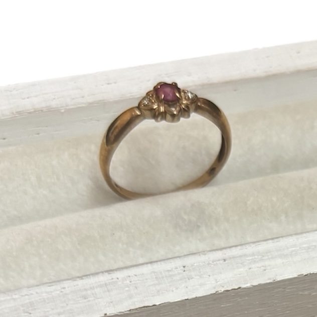 K9 9金 金 ゴールド ルビー メレダイヤ リング アクセサリー ジュエリー 貴金属