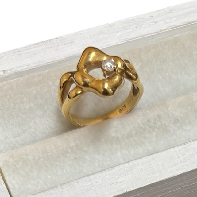 K18 18金 金 ゴールド メレダイヤ リング アクセサリー ジュエリー 貴金属