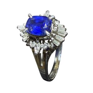 【函館市 買取実績】Pt900 サファイア メレダイヤ リング 使用感あり 高価買取