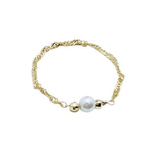 K18 18金 パール チェーンリング