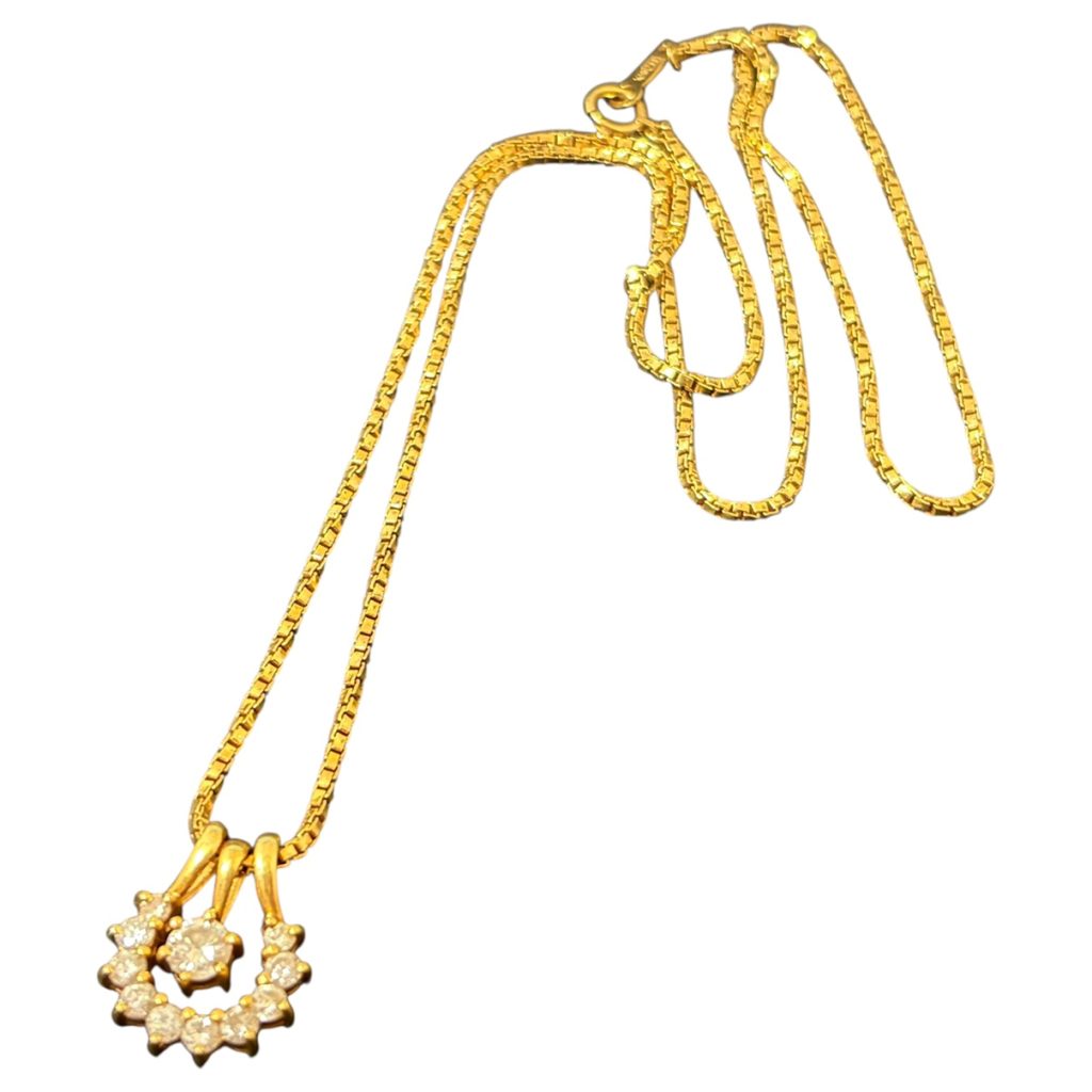 K18 18金 ダイヤモンド ネックレス アクセサリー