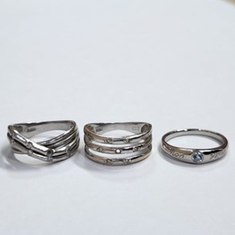 プラチナ（Pt900）・18金ホワイトゴールド（K18WG）リング3点｜前橋市文京町