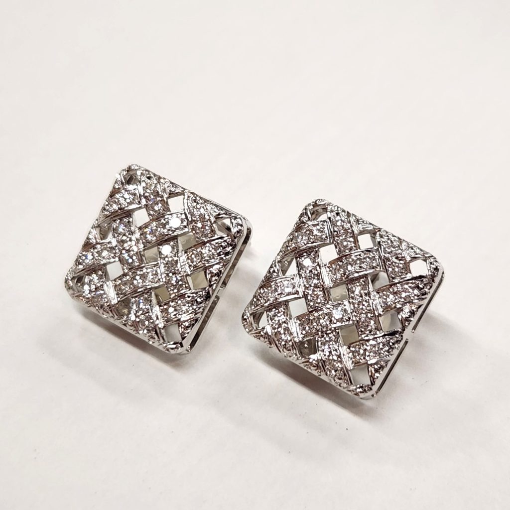 プラチナ900 (Pt900) イヤリング メレダイヤ2.0ct ジュエリー 宝飾品 | 根室市歯舞