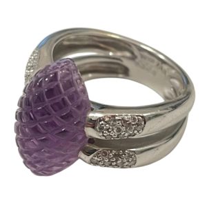 Pt900　アメジストリング